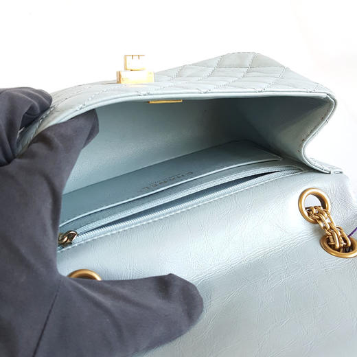 【95新】CHANEL香奈儿2.55系列AS0874 Y04634 NG752蓝色金扣大迷你mini 2.55链条包单肩包女士290126TJ23 商品图7