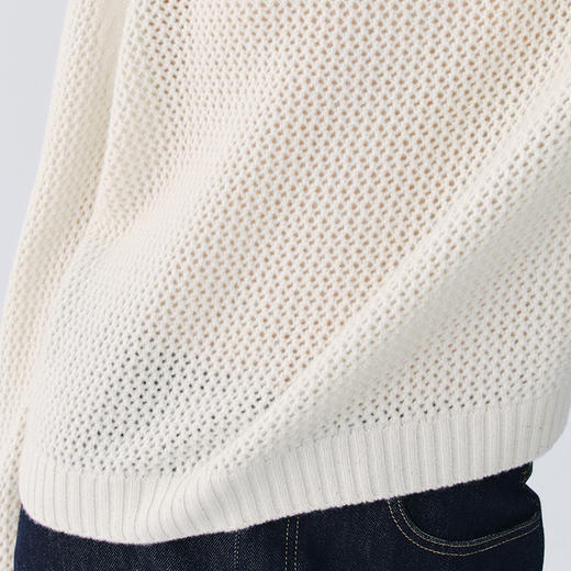 东黎 • 复苏的呼吸 山羊绒+珠片女士柔美镂空圆领套衫 6028 商品图5