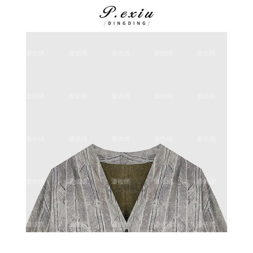 A008潘依绣丁丁宠粉复古简约设计斜纹衬衣Q19911 商品图2