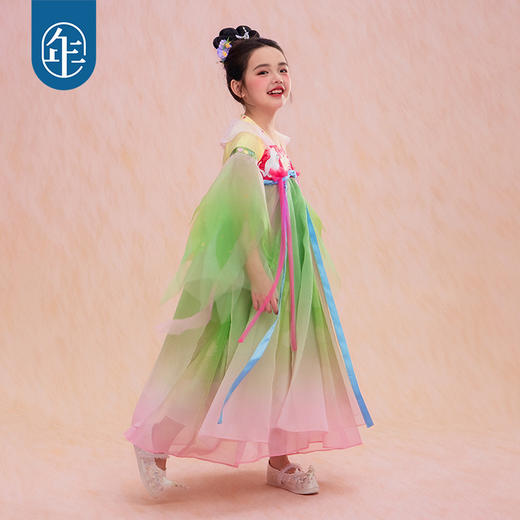 年衣童装汉服裙春季新款女童儿童改良汉服长袖春意融融汉服裙N1261014D02 商品图7