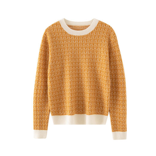 巨美！版型一流！2026圆领时髦毛衣针织上衣羊绒女纯色上衣百搭套头时尚！ 商品图3