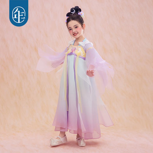 年衣童装汉服裙春季新款女童儿童改良汉服长袖春意融融汉服裙N1261014D02 商品图9