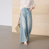 【100棉】三彩2026春季新款复古水洗收腰休闲裤牛仔裤长裤阔腿裤S 商品缩略图3