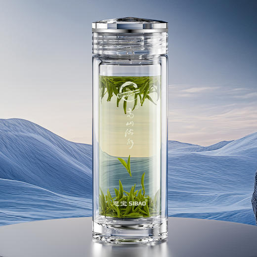 思宝官方旗舰店新品高山流水5678号双层玻璃杯男女通用茶杯礼盒装 商品图1