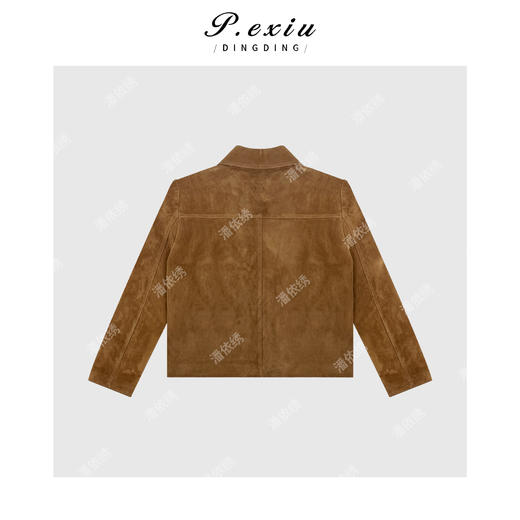 A002潘依绣丁丁宠粉南非进口山羊皮绒面雅丹风短款皮衣外套 D25282 商品图2