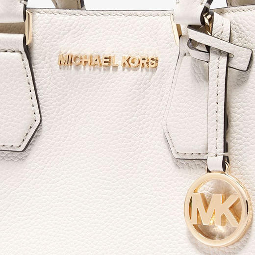 【品牌】MK Camille 小号纯色卵石皮质单肩手提女包奶白色 商品图2