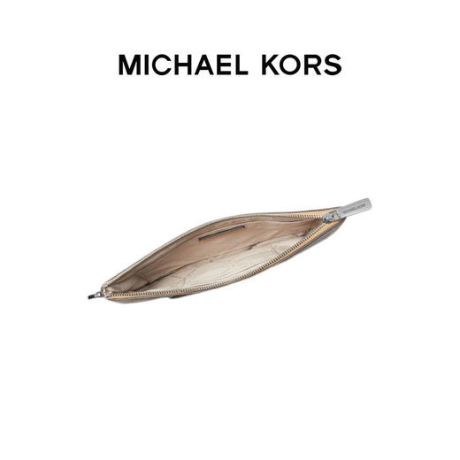 【品牌】 MK  Jet Set Item 大号印花金属链条手拿包驼色 商品图1