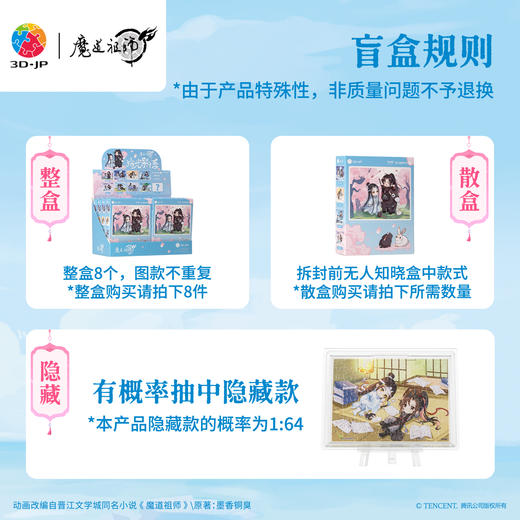 80片 迷你盲盒拼图 Q1365 魔道祖师动画 拾光絮语 商品图4