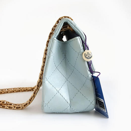 【95新】CHANEL香奈儿2.55系列AS0874 Y04634 NG752蓝色金扣大迷你mini 2.55链条包单肩包女士290126TJ23 商品图2