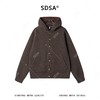 SDSA男装2026新款高贵轻奢美式复古小格子纽扣连帽卫衣外套百搭 商品缩略图0