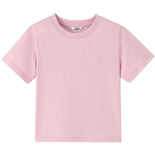 【超舒衣·新疆长绒棉】男女童安舒棉亲子T亲肤柔软圆领短袖T恤夏季新款安奈儿童装实体店同款AM621279 商品图5