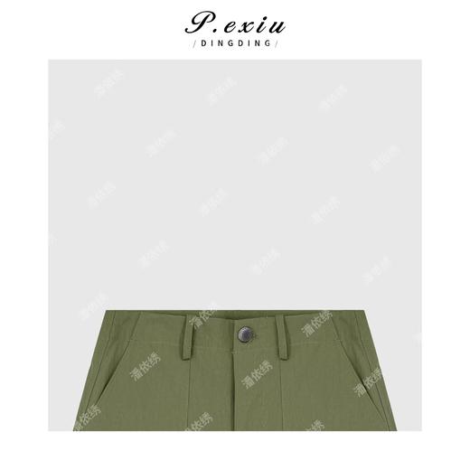 04-3潘依绣丁丁宠粉立体剪裁帅气褶皱工装裤休闲裤Q7594 商品图2