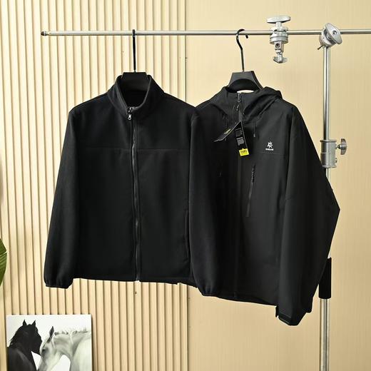 锴乐石春季秋季男款女款户外三防面料三合一俩件套连帽冲锋衣 商品图5