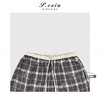 04-3潘依绣丁丁宠粉韩系格纹撞色松紧腰抽绳休闲裤Q4851 商品缩略图2