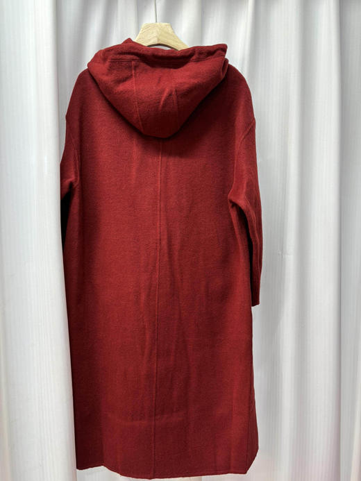 【YW】无忧购“清仓福利”氛围感红色连帽洋气减龄气质宽松羊毛外套2606 商品图4