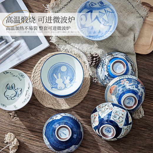 日本制造美浓烧祥物饭碗 商品图2