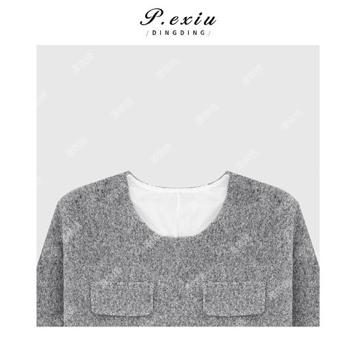 A008潘依绣丁丁宠粉慵懒风气质款双口袋长袖上衣 Q56100 商品图2