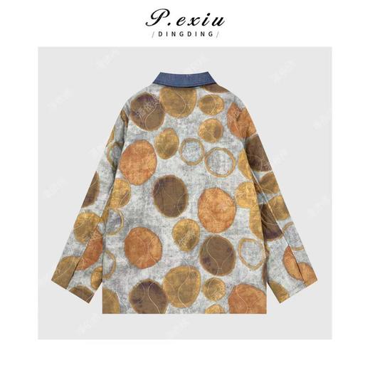 PanYiXiu/潘依绣100%棉小众设计拼接撞色松弛感宽松翻领棉服M9178 商品图1