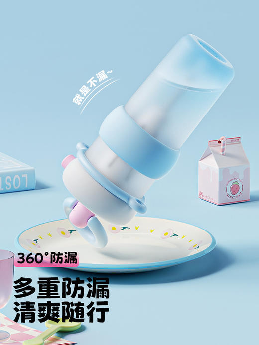 bablov吸管水杯女生便携大容量塑料杯耐高温tritan杯子高颜值夏天 商品图3