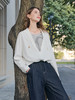 【百图lulu定制】【航海家衬衫】 独特  别致  弧形  收腰 假两件拼接长袖衬衫 商品缩略图9