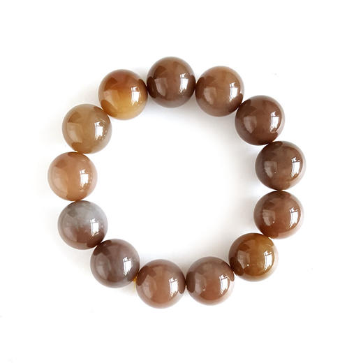 【天然正品】天然精品新疆料细腻约18.1MM糖玉和田玉圆珠手串 18.1MM（皆取最大值）260126NJM67 商品图0