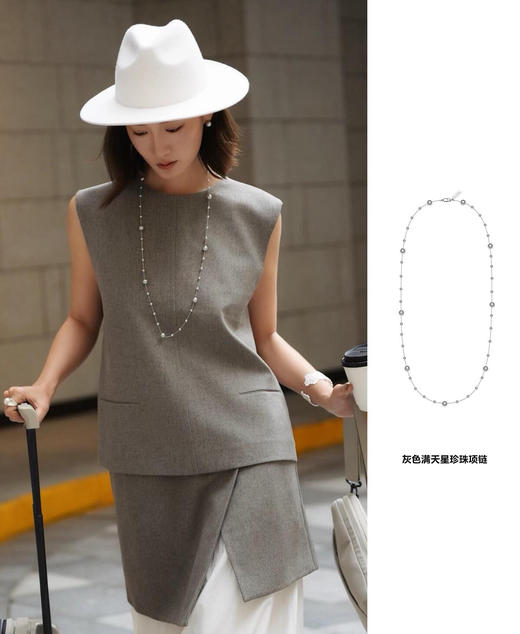 意大利小众设计师taborello满天星珍珠项链耳环 商品图7