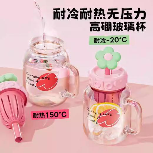 bablov茶漏玻璃杯女生高颜值茶水分离泡茶杯子大容量办公室带吸管水杯 商品图4