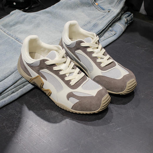 DRONKOO 2026 系带侧底M多位拼接复古低帮运动鞋 商品图2