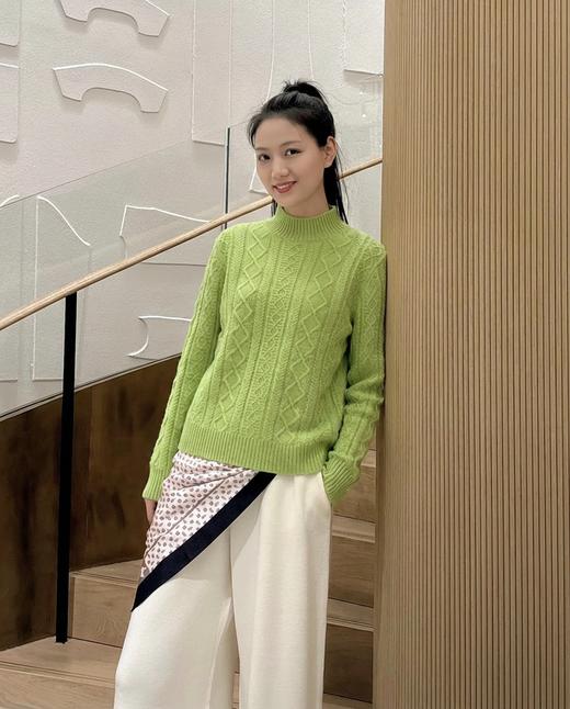 Marland绞花半高领100%羊毛衫 商品图8