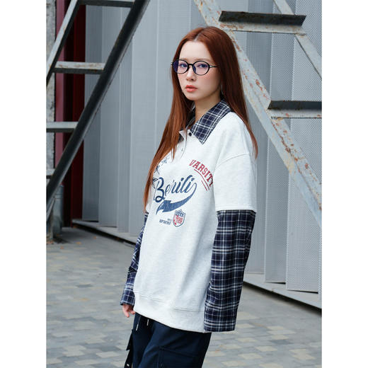 拼接假两件长袖T恤-纪念日百货门店同款169295609 商品图1