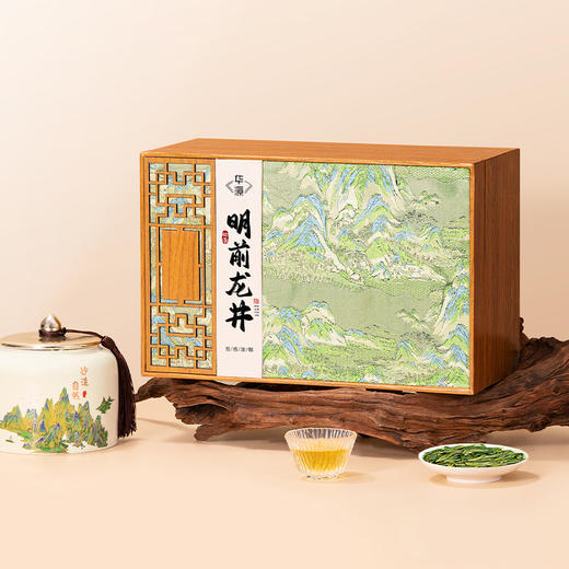 【顺丰春季茶礼】茶叶 龙井 陶瓷罐 茶叶礼盒 茶饮 华源 250g 商品图0
