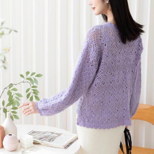 苏苏姐家念熙开衫驼颜版手工DIY编织钩针衣服毛线团自制材料包 商品图2