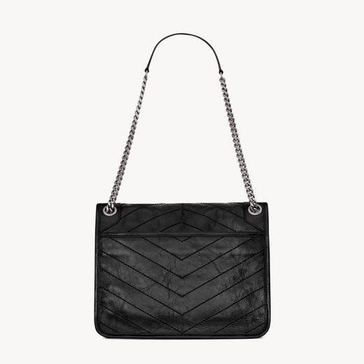 【四】SAINT LAURENT 圣罗兰 女士 NIKI 复古皮革中型手袋 黑色 633158 0EN04 1000 商品图2