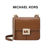 【品牌】 MK  Sonia 小号Logo金属链条皮质斜挎小方包 牛皮棕 商品缩略图0