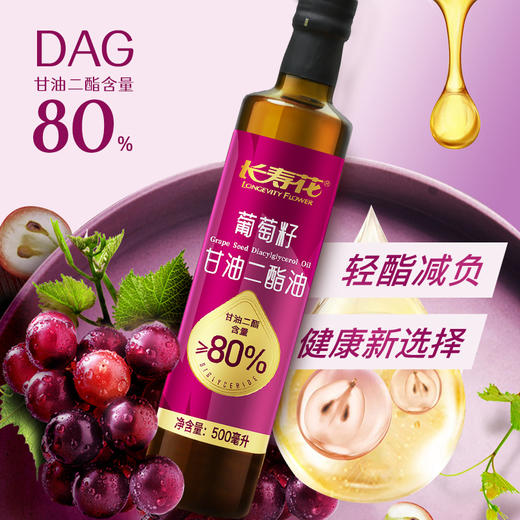 【多规格】长寿花轻酯甘油二酯油80%DAG含量 500mL 葡萄籽油 二酯油 顺丰包邮 商品图5