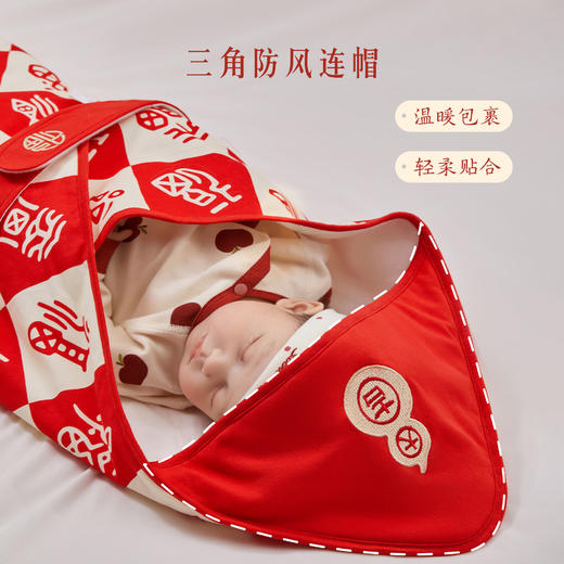 【故宫家居】百福包被初生宝宝婴儿包单包巾纯棉A类抱被新生儿礼物 商品图3