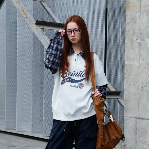 拼接假两件长袖T恤-纪念日百货门店同款169295609 商品图0