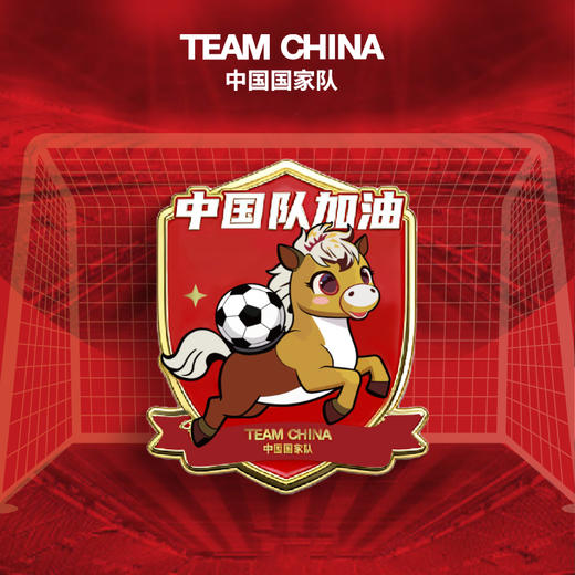 足球加油系列一中国红徽章/马上有球徽章/守门员徽章 商品图1