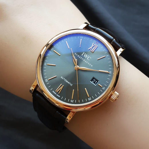 【95新】IWC 万国IW356511自动机械机芯日期显示40MM（男款）柏涛菲诺系列18K包金（表壳有更换非原厂）100126AK04 商品图7