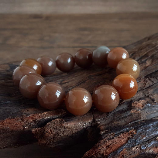 【天然正品】天然精品新疆料细腻约18.1MM糖玉和田玉圆珠手串 18.1MM（皆取最大值）260126NJM67 商品图6