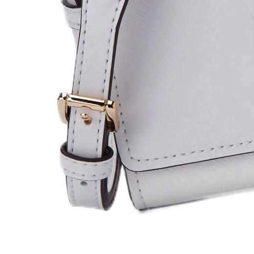 【品牌】MK Mimi 小号 Logo 金属精致单肩包斜挎女包白色 商品图2