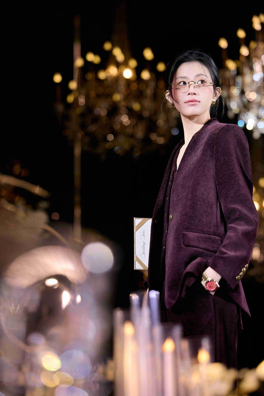 法小曼*子珍红色西装马甲西裤三件套高级年会女强人西服套装 商品图1