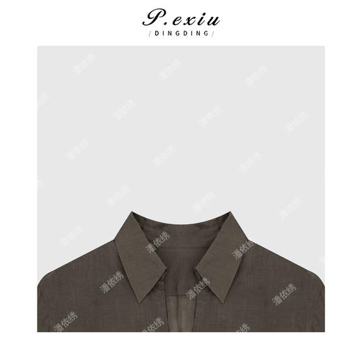 04-6潘依绣丁丁宠粉V领慵懒松弛风廓形衬衣Q13288 商品图2