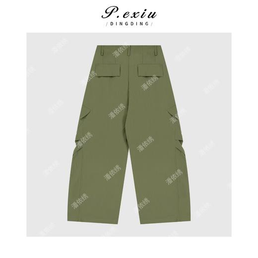 04-3潘依绣丁丁宠粉立体剪裁帅气褶皱工装裤休闲裤Q7594 商品图1