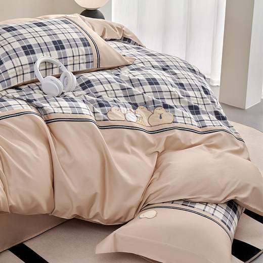 多喜爱 60S新疆长绒棉套件 Qi可Qi克-早安奇可/愿望奇克/奇克日记/奶油蜜瓜【新疆长绒棉】【缎纹工艺】【7A抗菌】【礼盒包装】 商品图5