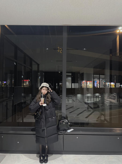 XS码 金蘑菇菇 比利时雪夜 私藏prad*羽绒/ 白鸭绒时髦简约长短款外套 商品图5