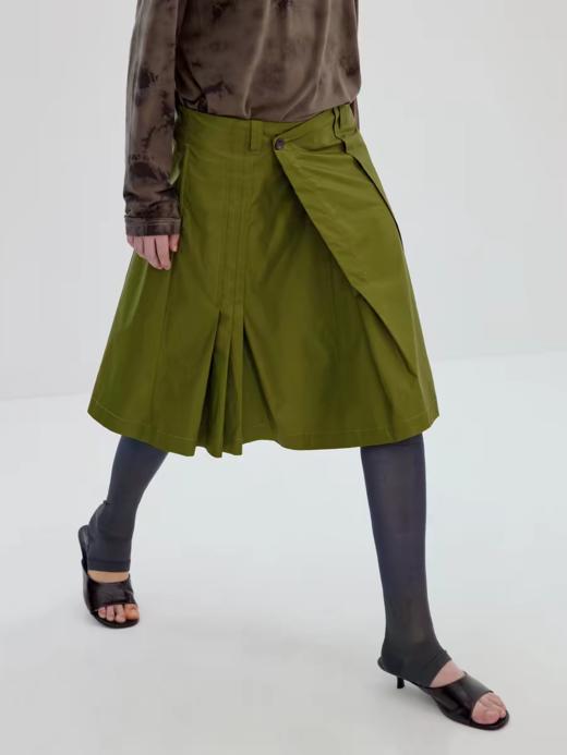 Simple Project/K2632/涂层不规则褶裥A字半裙 商品图0