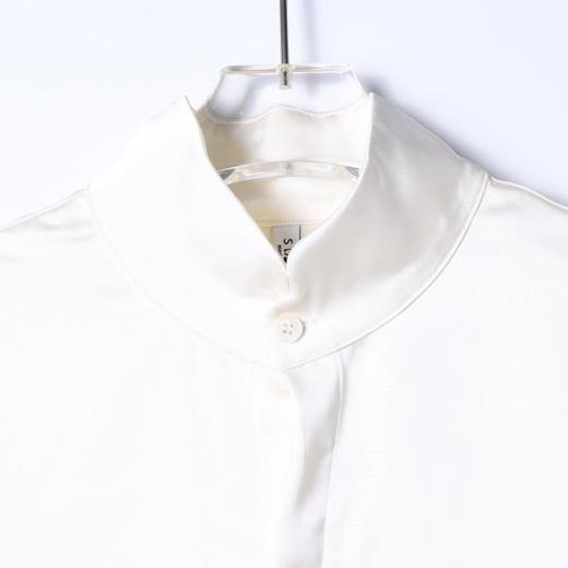 26CS38SDSA男装2026新款高贵轻奢韩版简约纯色立领长袖衬衫休闲百搭衬衣 商品图1