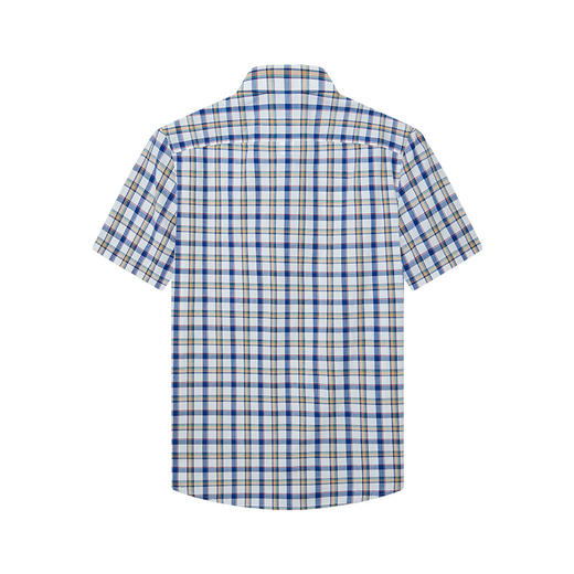 【纯棉】德鲨鲨鱼短袖格子衬衫男2026夏新款休闲薄款衬衣 商品图1