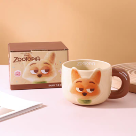【疯狂动物城系列】中国尼克矮款把柄杯-杯子